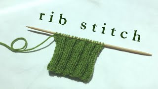 rib stitch step by step  1x1 and 2x2 rib beginners [upl. by Lansing]