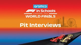 Aramco F1 in Schools World Finals Singapore 2023  Pit Interviews [upl. by Dalston]