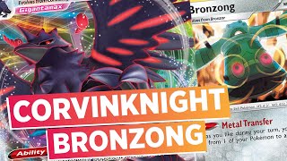 The TOUGHEST TANK CORVIKNIGHT VMAX deck with BRONZONG Pokemon TCG Online [upl. by Kendry]