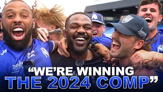 UFC Legend Jon Bones Jones joins Canterbury Bulldogs PreSeason  NRL 2024 [upl. by Shevlo]