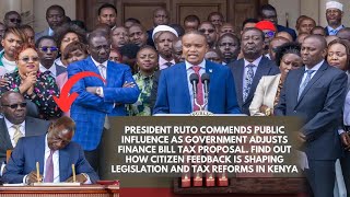 PRESIDENT RUTO COMMENDS PUBLIC INFLUENCE AS GOVERNMENT ADJUSTS FINANCE BILL TAX PROPOSAL [upl. by Pubilis613]