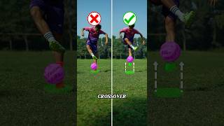 How to do CROSSOVER ⚽️football footballskills soccer crossover tutorialvideo shorts [upl. by Inohtna]