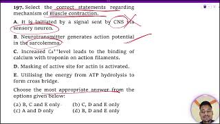 Select the correct statements regarding mechanism of muscle contraction A It is initiated by a [upl. by Suiluj869]