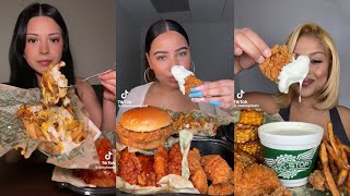 WINGSTOP MUKBANG  TIKTOK FOOD COMPILATION [upl. by Kissie406]