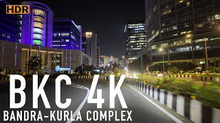 4KHDR Night Drive in BandraKurla Complex  Mumbais Prime Business District [upl. by Aserret606]