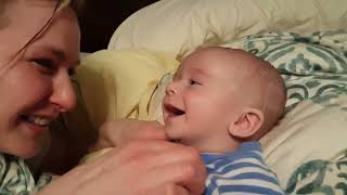 Tickling 3 Month Old Baby for Giggles amp Laughter [upl. by Dimitri]