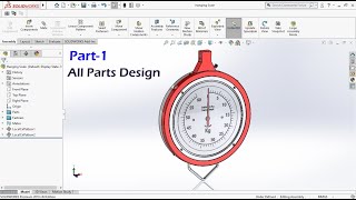 Part 1 Mechanical Weighing Scale Design Tutorial in Solidworks [upl. by Yanal]