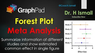 Forest Plot for MetaAnalysis in GraphPad Prism  Graph Preparation  Results interpretation [upl. by Sabina]