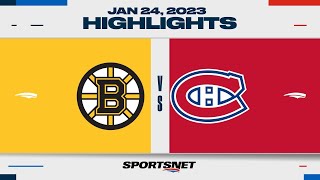 NHL Highlights  Bruins vs Canadiens  January 24 2023 [upl. by Letha]