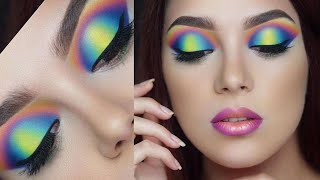 Step By Step ColorFull Eyes Makeup Tutorial Makeup For Dummy Eyes Makeup Class [upl. by Riley]