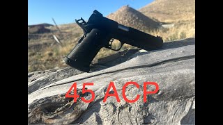 Rock Island Tac Ultra FS HC 1911 45 ACP range review and sight in [upl. by Annahsal]