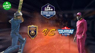 LIVE Legends Cricket Trophy  Punjab Royals vs Colombo Lions  Harbhajan Singh vs Chris Gayle [upl. by Itsud682]