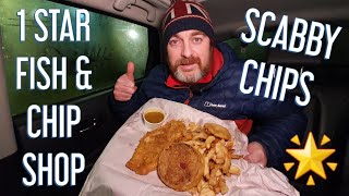 SCABBY CHIPS one star fish amp chip shop review Peterlee TASTING BRITAINS LOW STAR TAKEAWAYS [upl. by Natloz]