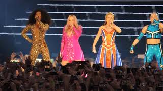 Spice Girls  Intro  Spice up your life  Wembley Stadium  Spice World Tour 2019  14th [upl. by Anemolihp]