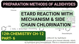 12th Chemistry Ch12Part6Etard reaction amp side chain chlorinationStudy with Farru [upl. by Nitsirc504]