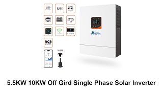 5 5KW 10KW Off Grid Solar Inverter Single Phase 100A 200A MPPT [upl. by Kerek]