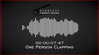 One Person Clapping  HQ Sound Effect [upl. by Gennifer]