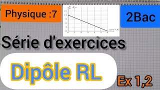 dipôle RL  série dexercices  Ex 12 2bac الثانية بكالوريا [upl. by Stefanie788]