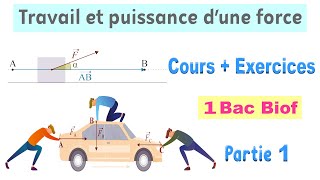 1BAC Biof  Cours  Travail et puissance dune force  Partie 1 [upl. by Munsey]