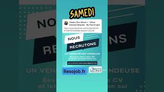 Tu trouves pas ton taf Sur Resojobfr y a tous les jobs resojobemploijob saisonnierrecrutement [upl. by Earleen]