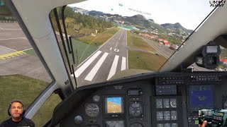 Pilatus PC12 Landing in Saint Barthelemy Airport 520 msfs [upl. by Inalial]