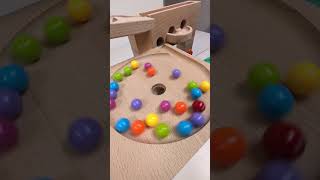 marble Run Race ASMR 148 Wooden Wave Course Colorful Marbles marblerun marblerunrace asmr [upl. by Nyahs]