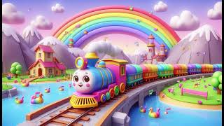 Rainbow Train Song  Nursery Rhymes amp Kids Songs [upl. by Jerrome954]