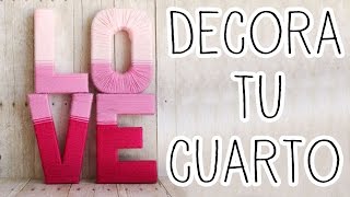 Decora tu cuarto con letras 3D fácil y rápido  Tutoriales Belen [upl. by Harberd]