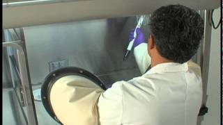 Routine cleaning of a Pharmagard Isolator [upl. by Hessney]