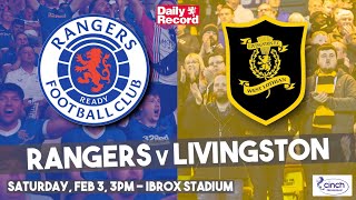 Rangers v Livingston live stream TV and kick off details for Ibrox clash [upl. by Enniotna]