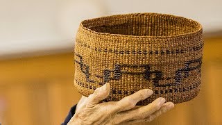 Twining Cedar 1 of 15 Annette Island Tsimshian Basket Weaving [upl. by Ennis]