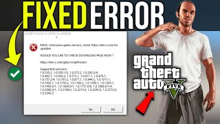 Fix Gta 5 Script Hook V Critical Error in 60 Seconds [upl. by Ioyal]