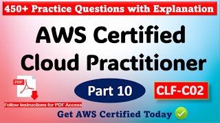 Part 10 AWS Cloud Practitioner Exam Practice Questions  CLFC02  Pass in 1st Attempt  aws [upl. by Rickie791]