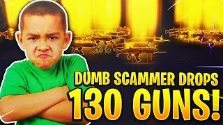 Dumb Scammer Drops His Crazy 130 Guns Scammer Gets Scammed Fortnite Save The World [upl. by Auoh735]