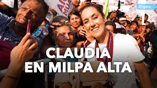 Claudia Sheinbaum se reúne con vecinos de Milpa Alta [upl. by Marinna]