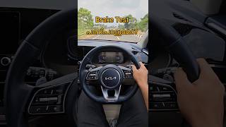 100 to 0 Insane brake test on Kia Carens  വണ്ടി stable ആണോ trending [upl. by Dnar766]