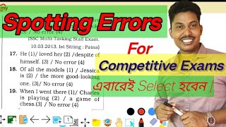 Error correction Spotting the error for competitive exams specially SSC PSC POLICE Exams [upl. by Aitnas524]