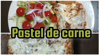 pastel de carne receta fácil [upl. by Noryt]