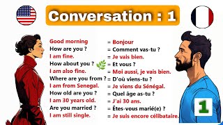 Conversation anglaisfrançais  Anglais facile  partie 1  ✪✪easy sentences to learn french 🌿 [upl. by Drawyeh]