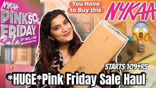 HUGE Nykaa Pink Friday SALE HAUL  Upto 80 Off  Makeup  Skincare Super Style Tips [upl. by Shanleigh]