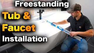 How To Install A Freestanding Tub And Faucet [upl. by Drahsar]