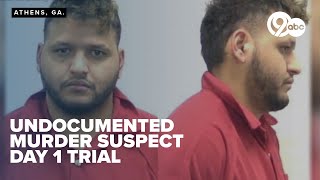 Laken Riley murder trial Day 1 of undocumented murder suspect Jose Ibarra Body camera footage [upl. by Eciryt803]