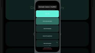 Derivated colors in SwiftUI [upl. by Lucias]