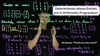 Determinants with Elements in Arithmetic Progression [upl. by Jackqueline]