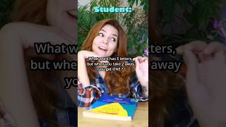 what word has 5 letters you take 2 and get 1 riddles jokes dadjokes shorts learnenglish [upl. by Anayra573]