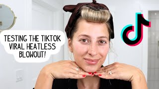 TESTING TIKTOK VIRAL OVERNIGHT BLOWOUT HAIR ROLLERS Will They Work On My Fine Hair Honest Review [upl. by Rednazxela]