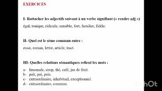 lexicologie S3 exercice 1👍👍👍 [upl. by Aoht]