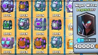 OPENING EVERY CHEST IN CLASH ROYALE All Chests Opening amp x4 NEW NIGHT WITCH LEGENDARIES [upl. by Notla]