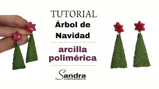 Polymer Clay Tutorial  Fimo  ÁRBOL DE NAVIDAD  Sandra Complements [upl. by Seraphim100]