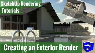 Creating an Exterior Rendering in Sketchup and Twilight Render [upl. by Tereve]